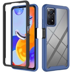 Resim Xiaomi Redmi Note 11 Pro 5g / 4g Yabancı Yıldızlı Gökyüzü Düz Renk Serisi Pc Tpu Telefon Kılıfı Mavi 