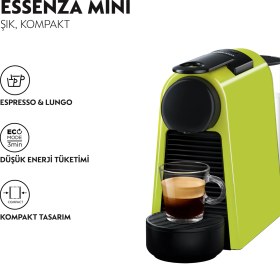 Resim Nespresso Kahve Makinesi Essenza Mini D30 Kapsüllü Kahve Makinesi Kırmızı [Enerji Sınıfı A] 