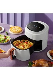 Resim Hiking Haf-507 Airfryer Az Yağlı Fritöz 8 Litre Beyaz 