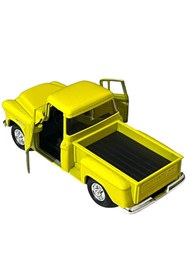 Resim Shem Sarı Chevrolet Stepside Pikap Oyuncak Lisanslı Diecast Metal Çek Bırak Araba 