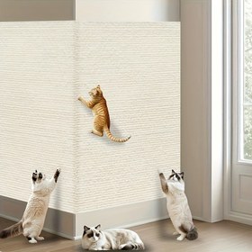 Resim Kendinden Yapışkanlı Kedi Tırmalama Matı, Çok Amaçlı ve Dayanıklı Kedi Tırmanma Tahtası, Etkileşimli Ev Dekoru Polyester DIY Noel Hediyesi Duvarlar ve Mobilyalar İçin Çizilmeye Karşı Dirençli Keçe Mat, Ev Kullanımı için Kedi Tırmalama Stickerları 