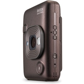 Resim Fujifilm Instax mini LiPlay Deep Bronze Fotoğraf Makinesi 20'li Film ve Çanta Hediye Seti 