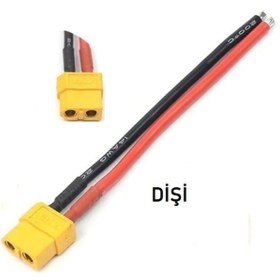 Resim Xt30 Erkek Lipo Pil Şarj Kablosu 10 Cm 14 Awg 2,5 Mm² 