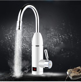 Resim Lavabo Musluğu İçin Elektrikli Led Ekran Anında Su Isıtıcı 