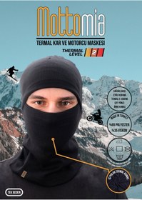Resim mottomia Motorcu Kayakçılar Ve Kuryeler Için Outdoor Termal Ghost Kar Maskesi, Motor Kaskı Içi Bere (LEVEL 2) 