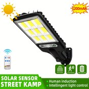 Resim Solar Dış Mekan Duvar Lambası - 108 Cob LED, Hareket Sensörlü, 3 Aydınlatma Modu ile Bahçe, Teras ve Yol Tasarımlarına Uygun 