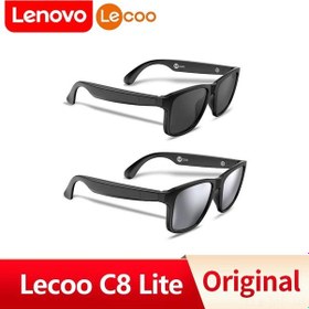 Resim Mufunye Lenovo Lecoo C8 Lite Akıllı Gözlük: Bt 5.3 Kulaklık, Uv400 Güneş Gözlüğü, Hd Mikrofonlu Spor Kulaklığı, Hafif Tasarım Siyah Lens 