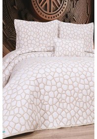 Resim Stone 4 Parça Yatak Örtüsü 240x260 Beyaz Cappucino Cappuccino 