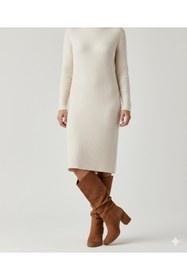 Resim Ozzo Woman Taba Süet Körüklü Yarım Çizme 