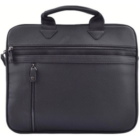 Resim Unisex 13.3" İnç Deri Evrak El Ve Omuz Çantası 8683255013364 Siyah 