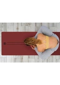 Resim Rebuwo Çift Çizgi Tasarımlı 5mm Doğal Kauçuk Yoga Matı - Kaydırmaz Pilates ve Egzersiz Matı 