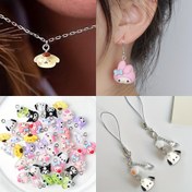 Resim 10 Adet Sanrio Sevimli Karikatür Hayvan Süsleri Seti - Hello Kitty, Kuromi, My Melody, Kero Kero Keroppi 3D Reçine Kolye Uçları ile Yaratıcı Takı Yapımı için, Şık Kolyeler, Küpeler ve Renkli Bilezikler Sonsuz Tasarım İmkanlarıyla 