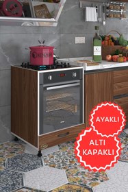 Resim Kenzlife Ankastre Modülü Kabini Radon Cvz Fırın Ocak Dolabı Kapaklı Ayaklı 