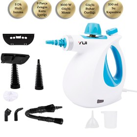 Resim Yui Nv602 Mini Steam Cleaner Çok Fonksiyonlu 9 Parça Buharlı Temizlik Makinesi -buharlı Temizleyici 
