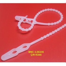 Resim Boncuk Kablo Bağı Çift Kilitli Plastik Kelepçe 3.5x235 500 Adet 