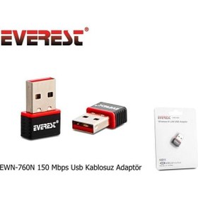 Resim Everest Ewn-760N 150Mbps USB Kablosuz Adaptör 