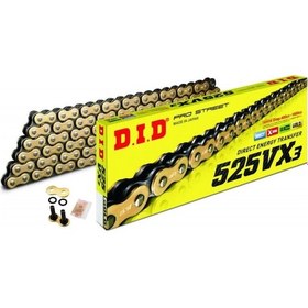 Resim Did 525-98Vx3 2007-2008 Ducati 1098 Uyumlu Zincir Vx3 Xring Gold (Sarı) Renk 