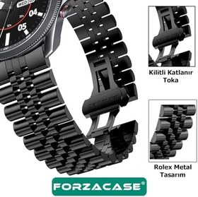 Resim Huawei Watch GT 6 Pro 46mm ile uyumlu RLX Tasarım Metal Kordon Kayış - FC925 