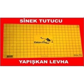 Resim 100Adet Sinek Bantı 60X30Cm Yapışkanlı Tutucu Çekici Levha Sarı 