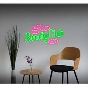 Resim Twins Led Beauty Club Yazılı Ve Şekilli Neon Tabela Yeşil Model:model:63383366 