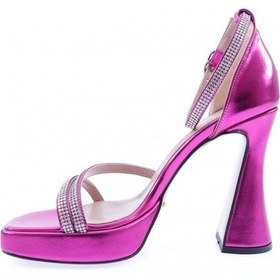 Resim Dgn 3581-23y Kadin Kristal Taşli Çapraz Bantli Kalin Topuklu Sandalet 3581-2271-R15095 Pembe 