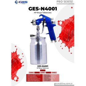 Resim Ges Pro N4001 (1.7mm) Alttan Depolu Hp Profesyonel Boya Tabancası 