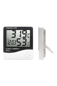 Resim AyrStore HTC-1 Dijital Termometre Sıcaklık Ve Nem Ölçer Higrometre Masa Alarm 