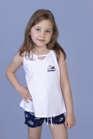 Resim Toontoy Kids Toontoy Kız Çocuk I Love Summer Baskılı Şortlu Takım 