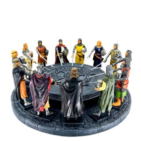 Resim Kral Arthur ve Yuvarlak Masa Şövalyeleri Renkli Biblo 