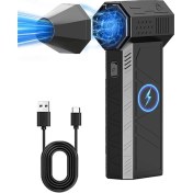 Resim Işıklı Mini Turbo Jet Fan 130000RPM Kablosuz Toz ve Hava Üfleyici – Pc Klavye, Araba Temizleme Aracı 