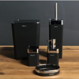 Resim AROW 5 Parça Akrilik Banyo Seti Siyah Tr-1806 