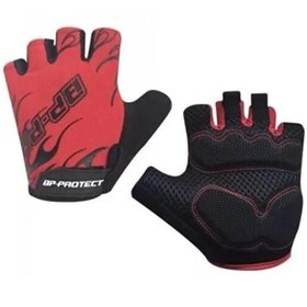 Resim Forte GT HJ-1501 Protect Kısa Parmak Jelli Bisiklet Eldiven Kırmızı 