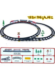 Resim YILDIRIM OYUNCAK Pilli Otomatik Giden Müzikli Işıklı Aksesuarlı Manyetik Oyuncak Tren - 40 Parça 308 cm Tren Seti 