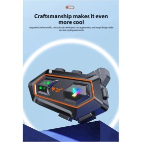 Resim Esranın Dünyası Y20 2x 1000M Telsiz Mesafeli 2 Kişi Bağlantılı Bluetooth Kask Kulaklık Fenerli Intercom Rskrg3 