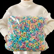 Resim 100 adet Tatlı Şeker Renkli Mini Saç Halkası Seti, Dayanıklı Kumaş At Kuyruğu Tutucuları, Minimalist Saç Aksesuarları, Günlük Kullanım İçin Çok Yönlü Saç Bağları, Havlu Halkaları, Ev, İşe Giderken, Açık Hava Aktiviteleri İçin Hasar Gelmeyen Saç Tutucuları 