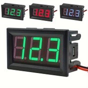 Resim 1/5 adet Dijital Voltaj Göstergesi 1.42cm İki Telli DC 3V-30V LED Voltmetre Gösterge Voltaj Test Cihazı Kırmızı/Mavi/Yeşil 