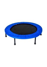 Resim 102cm Katlanabilir Trambolin Taşınabilir Egzersiz Mavi Trambolini 