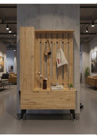 Resim Resital Portmanto Vestiyer - Gp7001-6 - Çam Silver Çam 