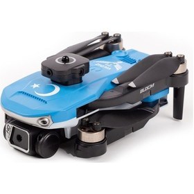 Resim Yıldız İha Heki Skymaster Fırçasız Motor, Çift Kameralı Engel Sensörlü Hobi Dronu Mavi,3 Bataryalı 