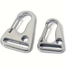 Resim Dayanıklı Paslanmaz Çelik Kanca ve Vidalı Bağlantı Elemanı - Güvenli Kilit Mekanizması, Korozyona Dayanıklı, Anahtarlar, Sırt Çantaları, Alet Kemeri, Bagaj İçin - Ağır Yükler & Açık Hava Kullanımı İçin İdeal Metal Bağlantı Parçası, Benzersiz Çene Tasarımı, Korozyon Dirençli Kaplama 