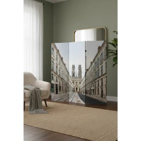 Resim Artavessa Dekoratif 3 Kanatlı Dijital Baskılı Kanvas Paravan - Seperatör - 120X180 cm - Model 7 