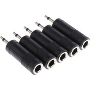 Resim 5 Paket 6.3mm Stereo Trs Dişi - 35 mm (1/8 ") Mono Ts Erkek Ses Adaptörleri (Yurt Dışından) 