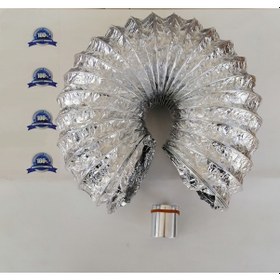 Resim Aspiratör Şofben Borusu Alüminyum Çelik Telli Q 110 2 Metre 