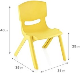 Resim Fiore 2'Li Set Küçük Şirin Çocuk Sandalyesi Sarı 
