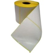 Resim Serkom Kuşe Etiket 100X100 mm 500 Sarım 5 Rulo 