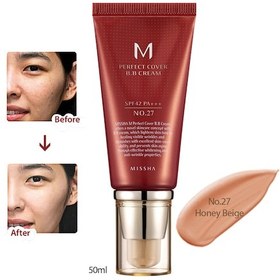 Resim Missha M Perfect Cover BB CreamYoğun Kapatıcılık Sunan Nemlendirici BB Krem No: 27 50 ML 