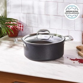 Resim Karaca BioDiamond Pro İndüksiyon Tabanlı Tencere 24 cm 4,7 Lt 