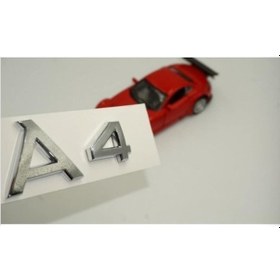 Resim Audi A4 & 1.8 T Bagaj Yazısı Seti 2'li Uyumlu 