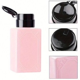 Resim Kilitli, Sızdırmaz Boş Pompa Şişe - Alkol ve Aseton İçin Yeniden Doldurulabilir Oje Çıkarıcı Sıvı Kap 200ml 