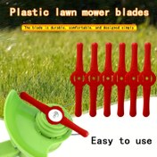 Resim 100/50/10 Paket Kırmızı Plastik Çim Biçme Bıçakları, Dayanıklı Yabancı Bitki Kesici Bıçaklar, Kablosuz Kesiciler/Kıvrak Makineleri için Kolay Kullanım ve Hızlı Değiştirme, Bahçe, Bahçe Bakımı için İdeal 